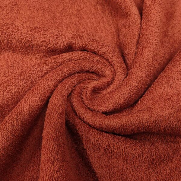 Tessuto Spugna Di Cotone in Tinta Unita terracotta