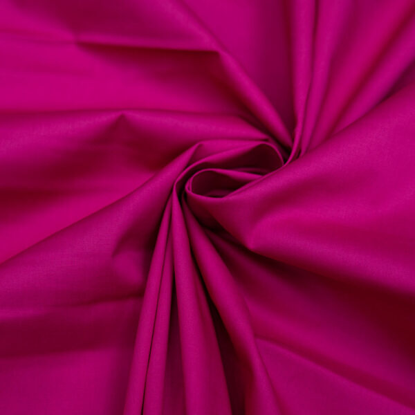 Tessuto Popeline di cotone tinta unita magenta