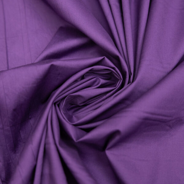 Tessuto Popeline di cotone tinta unita viola