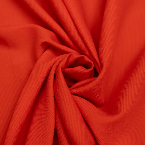 Tessuto Satin Crepe elasticizzato tinta unita rosso