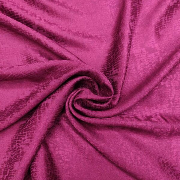 Tessuto Satin leggero jacquard motivo astratto orchidea